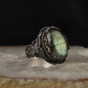 Natural Labradorite Ring