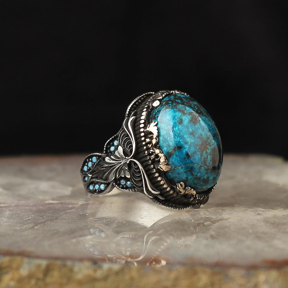 Azurite Gemstone Ring