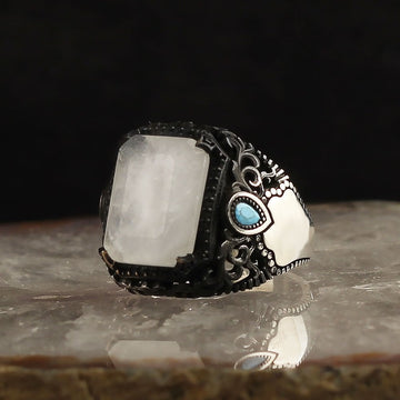 Unique White Tourmaline Ring