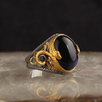 Rhodium Plated Snake Ring