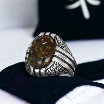 Real Baltic Amber Ring