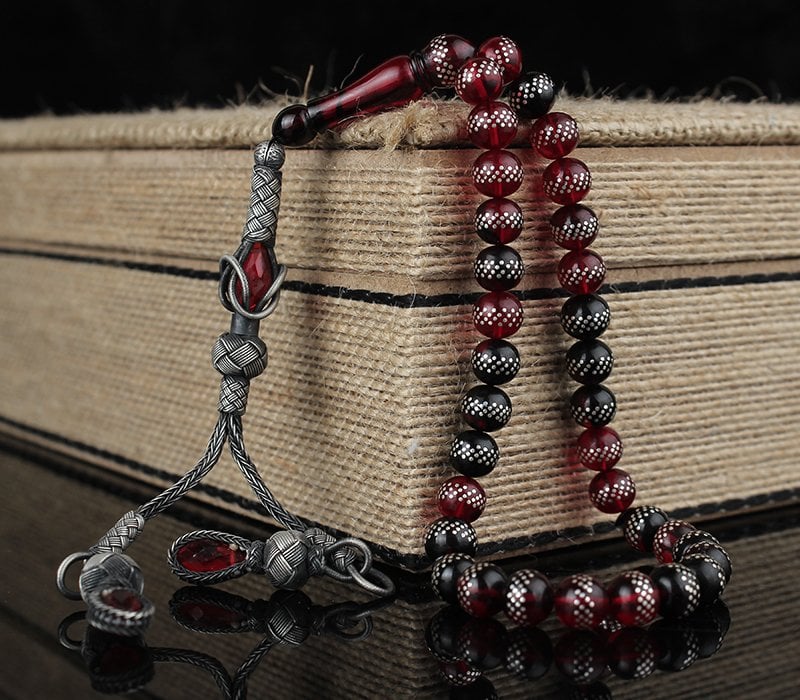 Handcrafted Fire Amber Tasbih