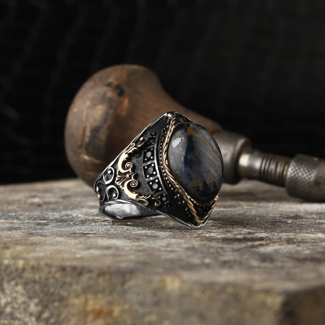 Natural Pietersite Ring