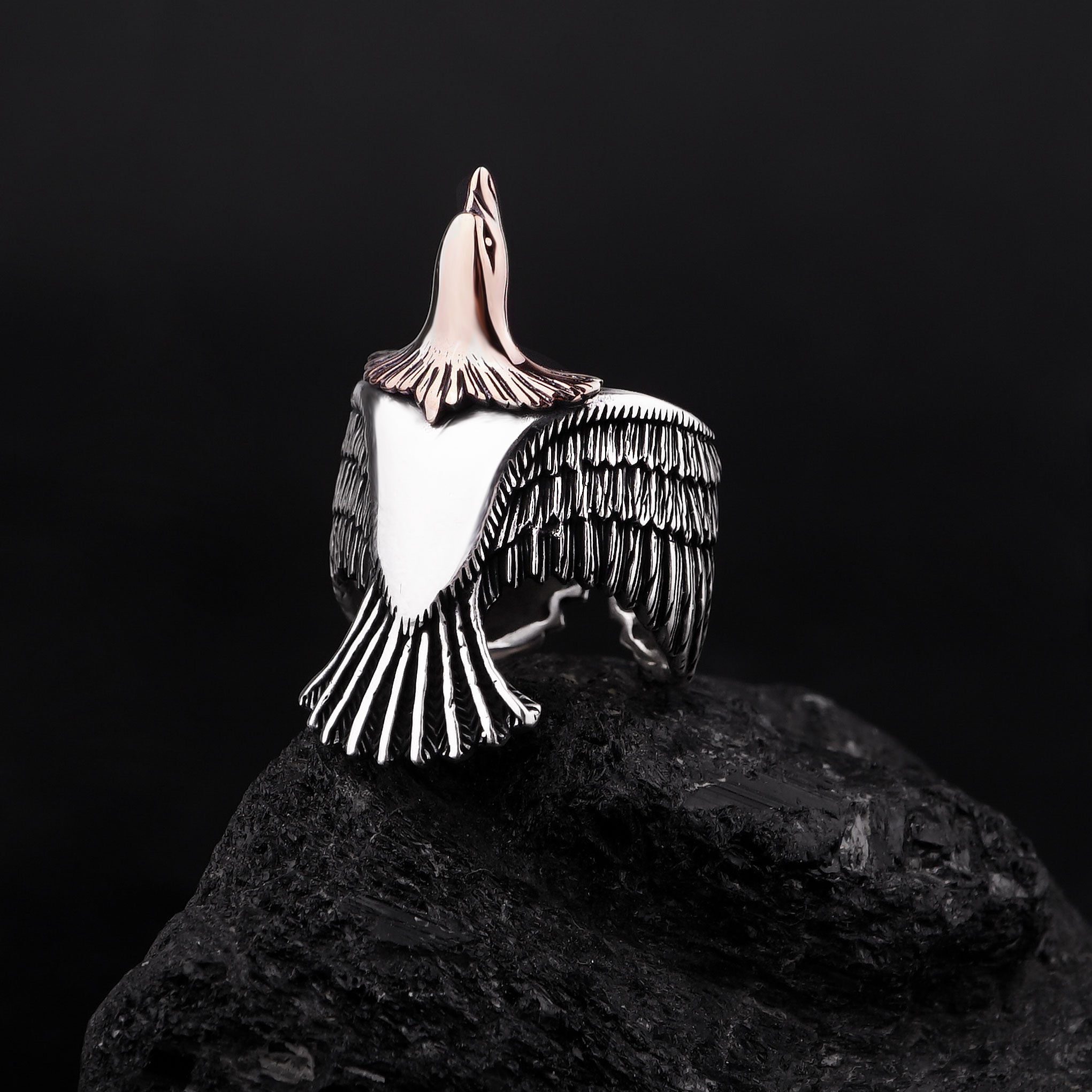 Eagle Shape Silver Men Ring