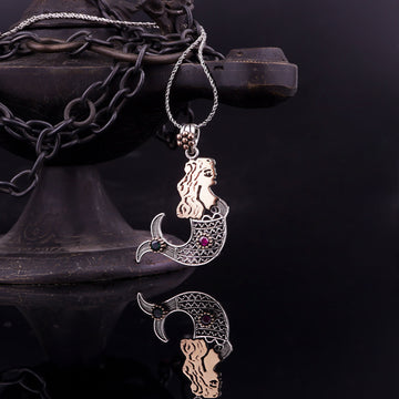 Nymph Filigree Necklace: Sterling Silver with Gemstones