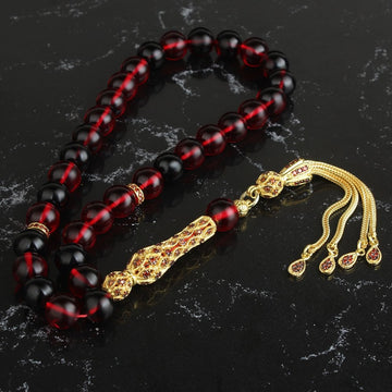 Fire Amber Fancy Tasbih