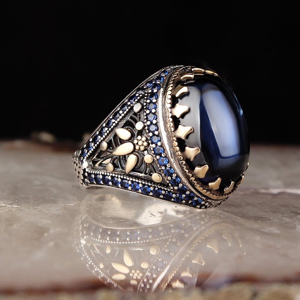 Lab Sapphire Ring