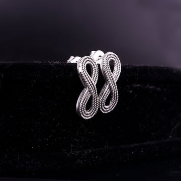 Timeless Filigree Infinity Earrings: Sterling Silver 925