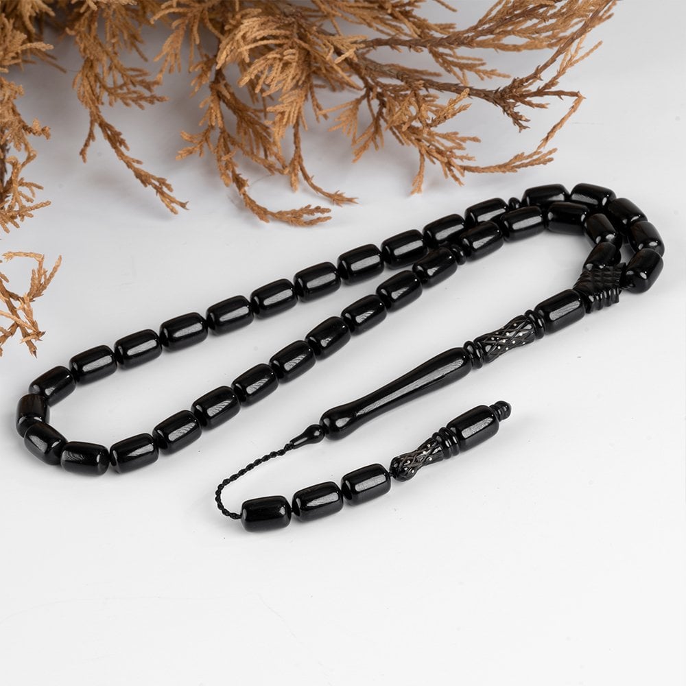 Natural Capsule Black Amber Tasbih