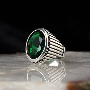 Deep Green Stone Ring