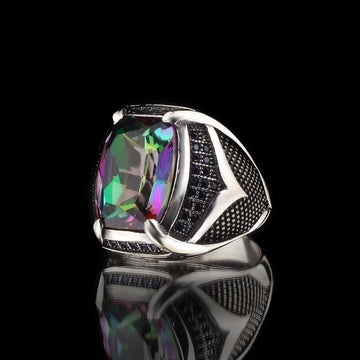 Unique Mystic Topaz Ring