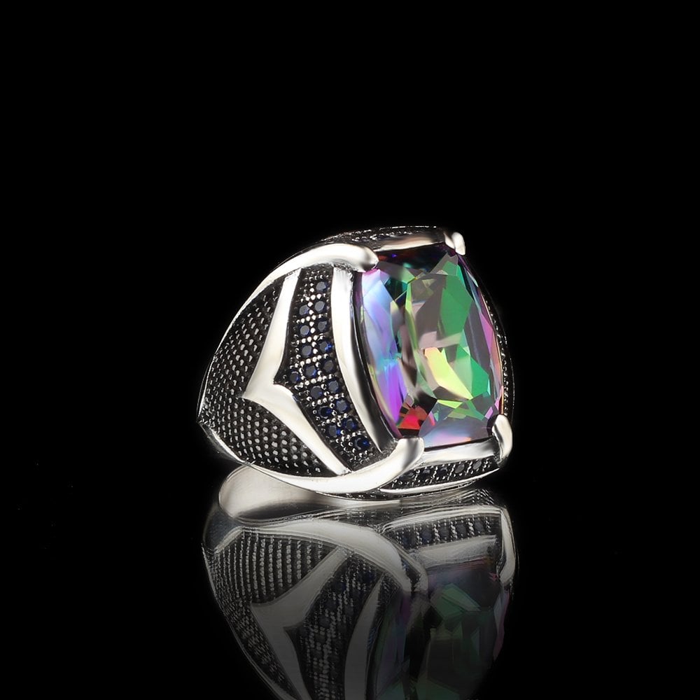 Unique Mystic Topaz Ring