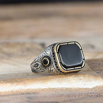 Rectangle Onyx Ring