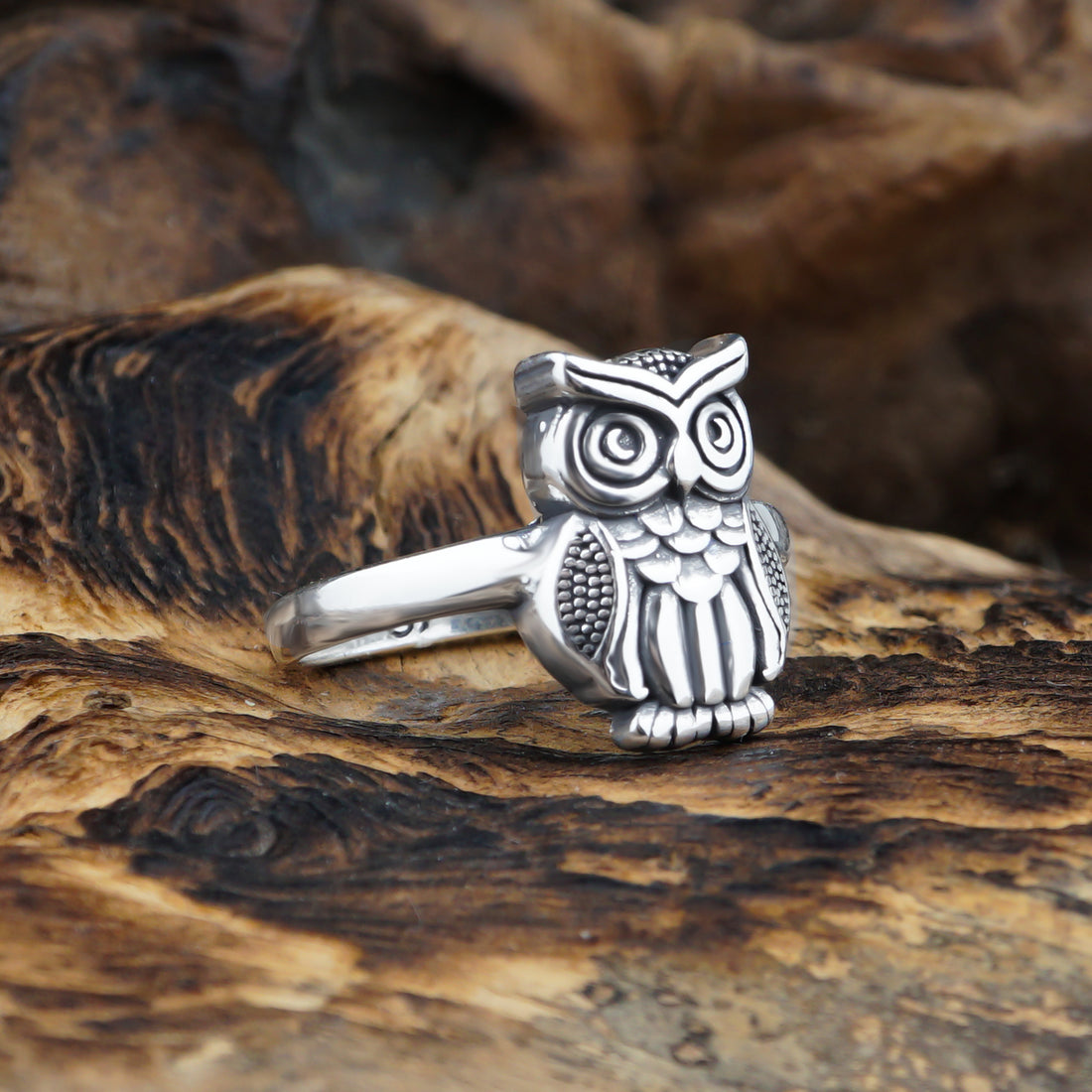 Sterling Silver Mini cute Owl Ring