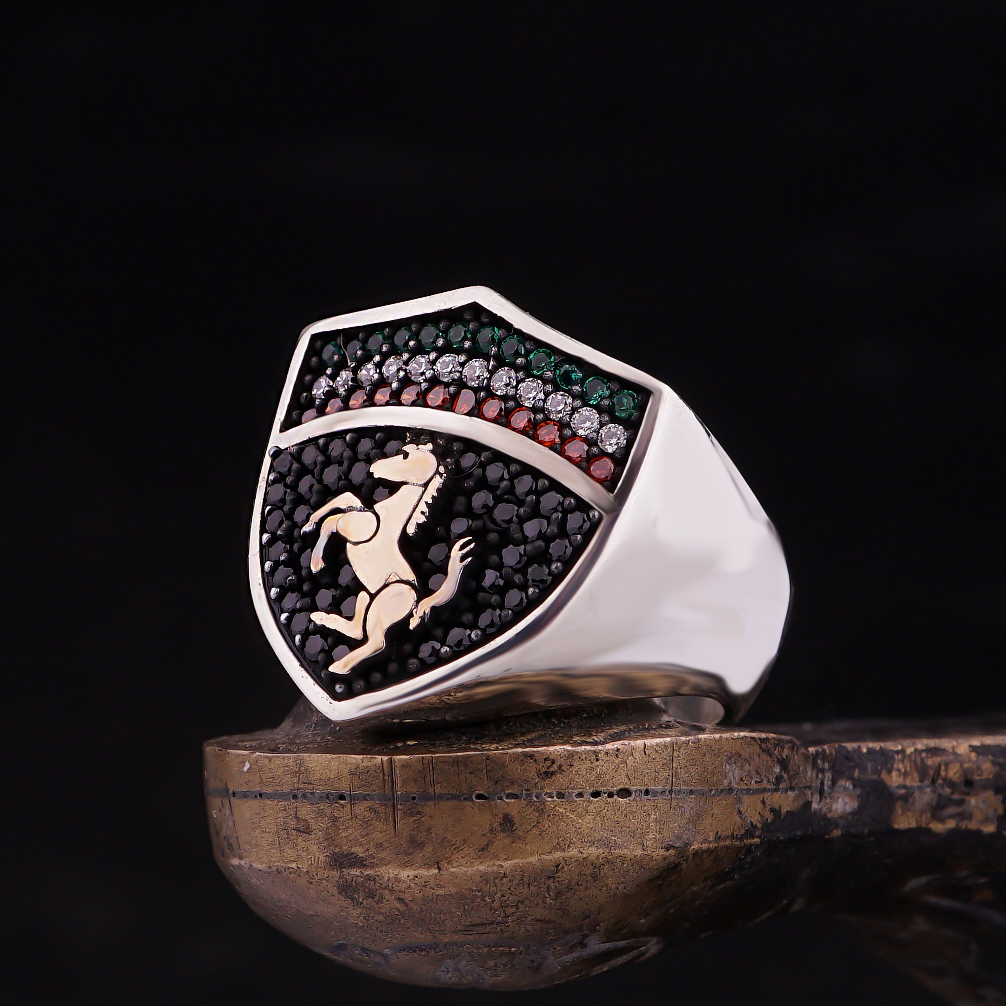 Ferrari Ring with a Horse