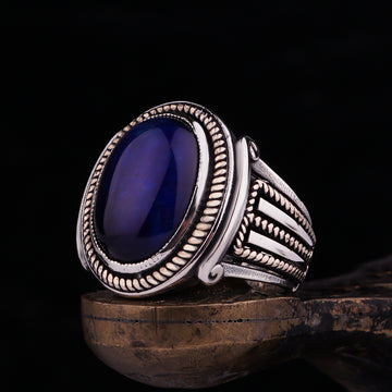 Classy Blue Tigers Eye Ring