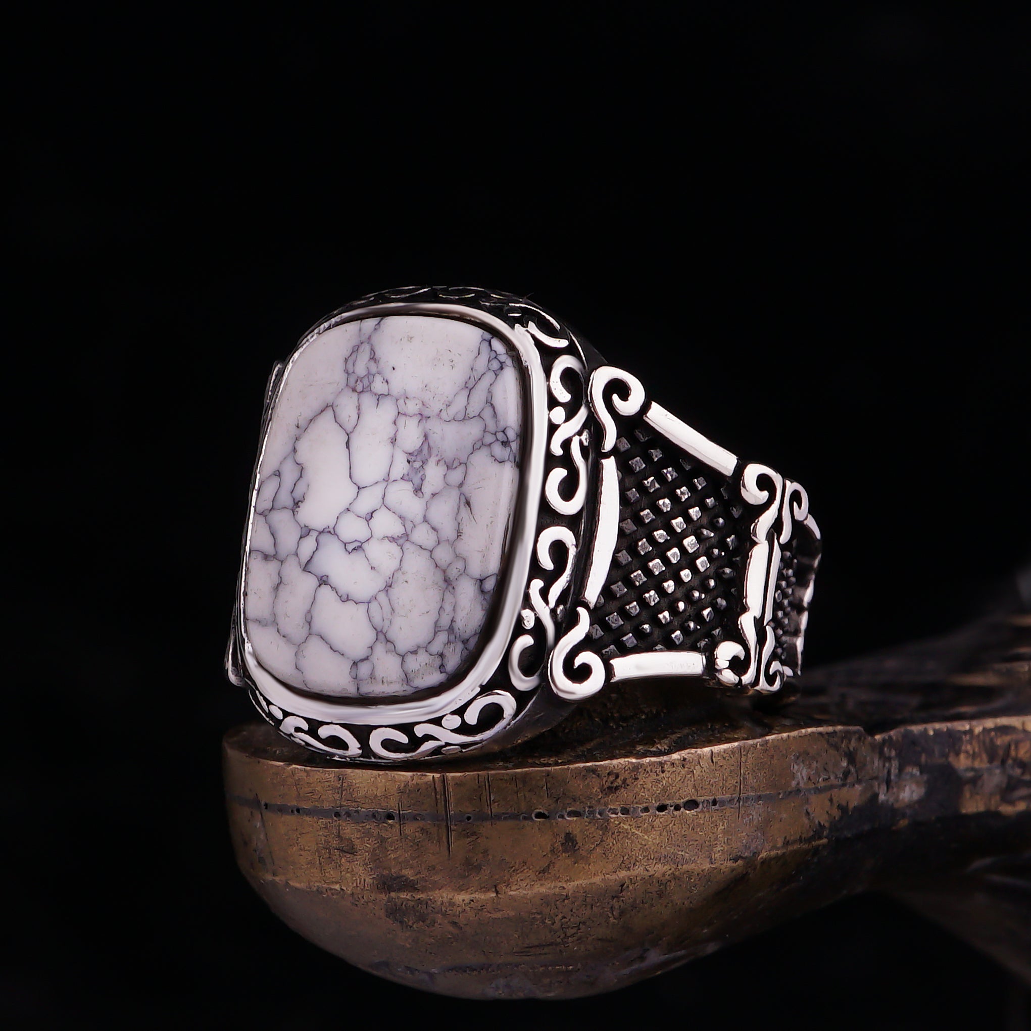 Howlite Stone Ring