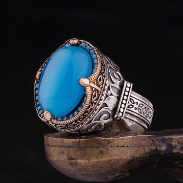 Blue Cats Eye Ring