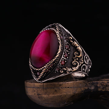 Red Tigers Eye Ring