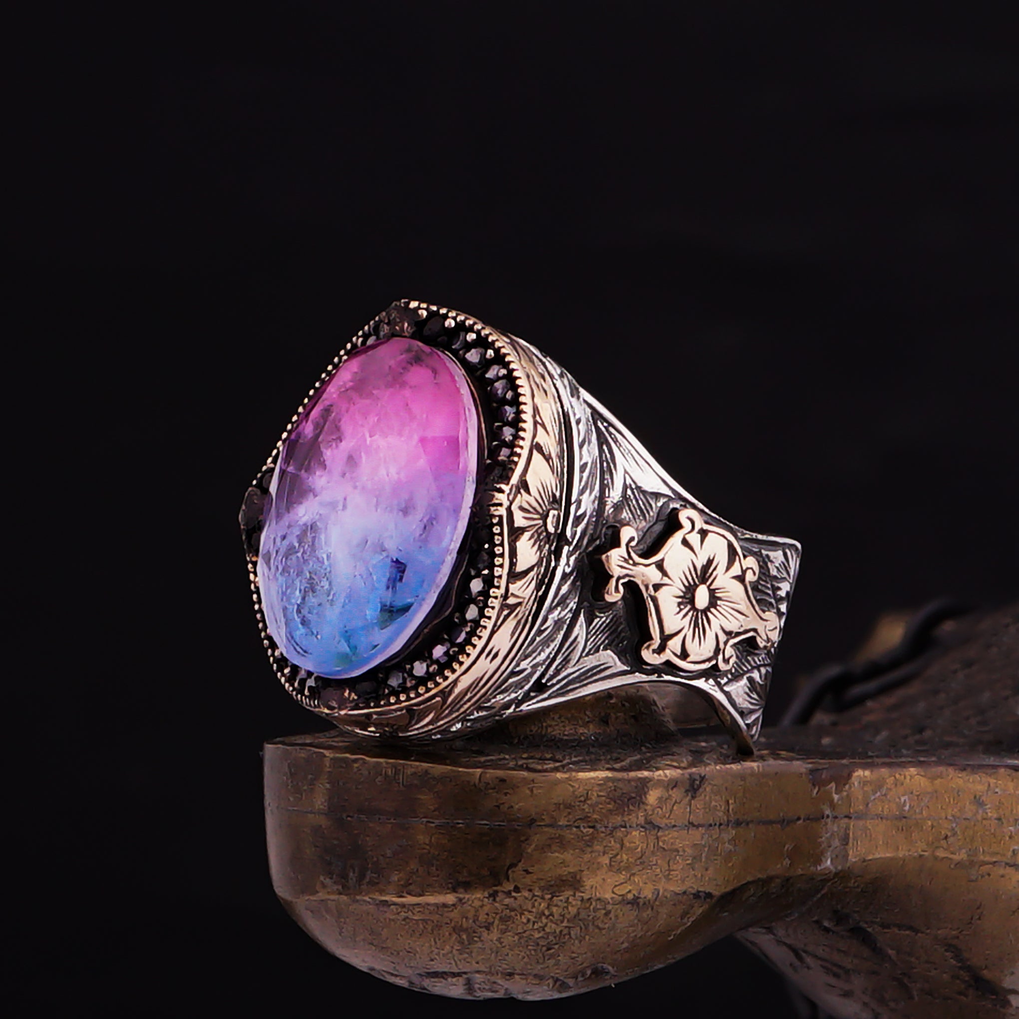 Tourmaline Stone 925 Silver Ring