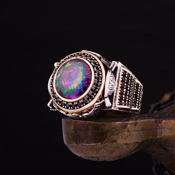 Mystic Topaz Stone Sultani Ring