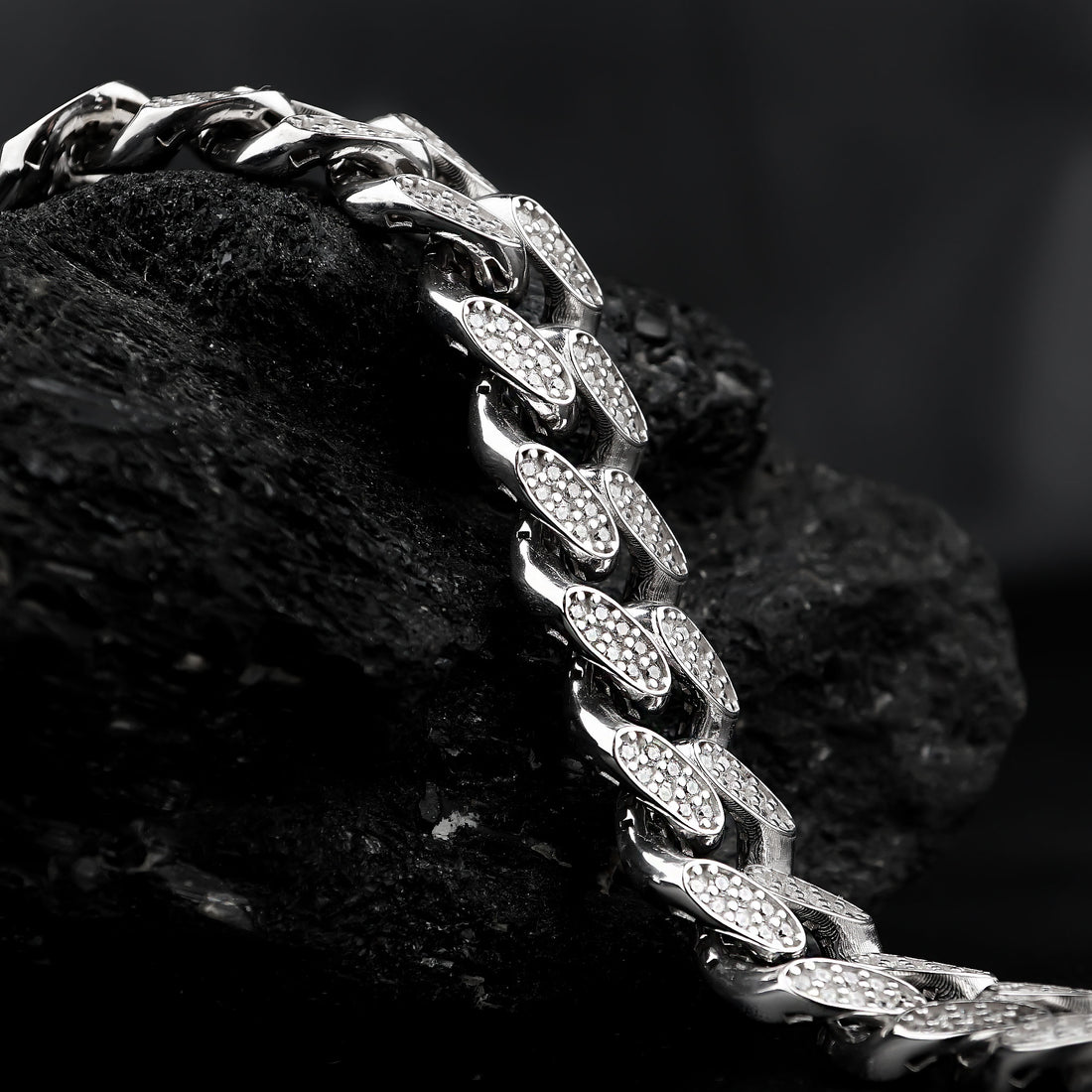 Pave Cuban Chain Bracelet