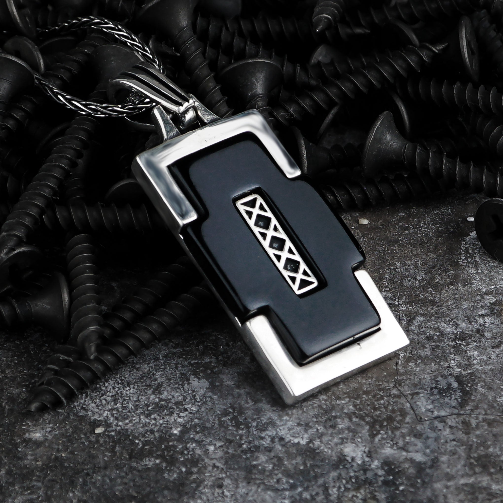 Rectangle Black Onyx Necklace