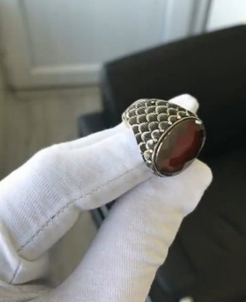 Red stone ring