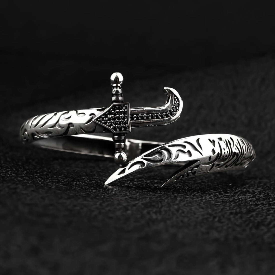 Sword Bangle Sterling Silver