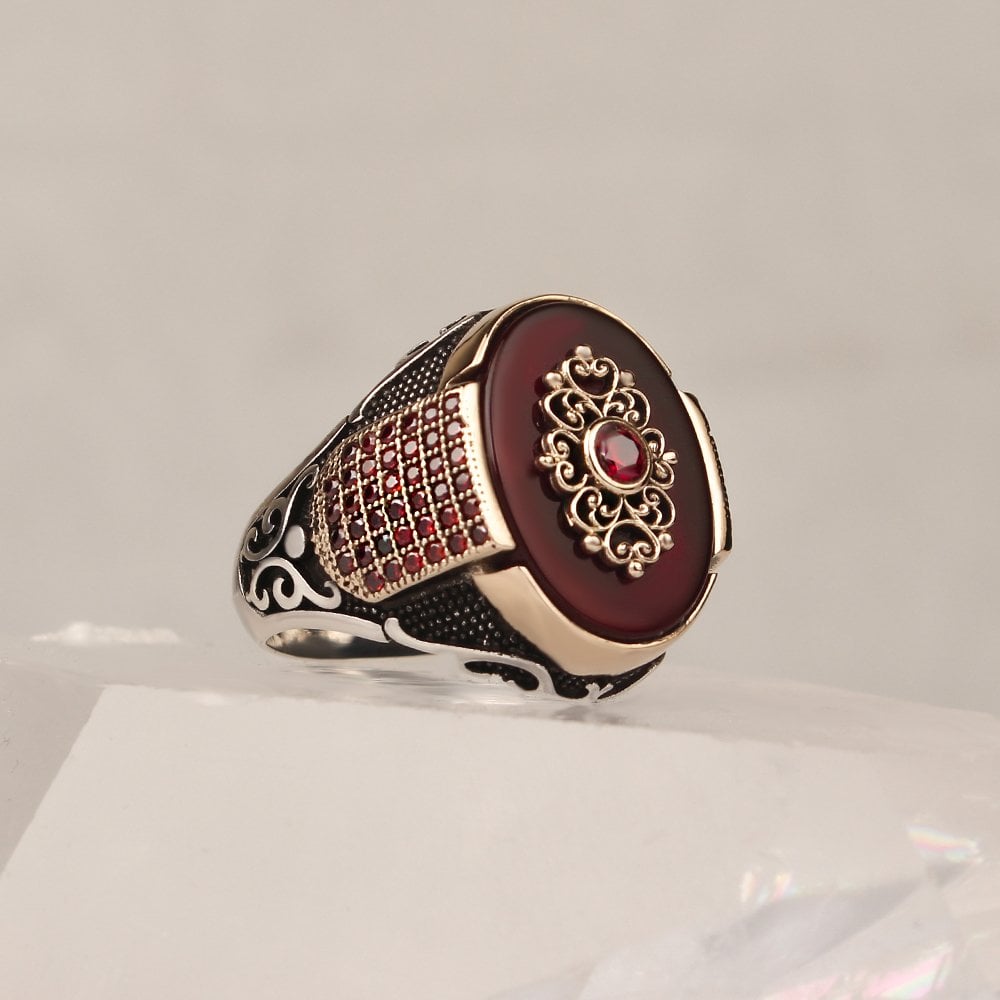 Victorian Red Agate Ring