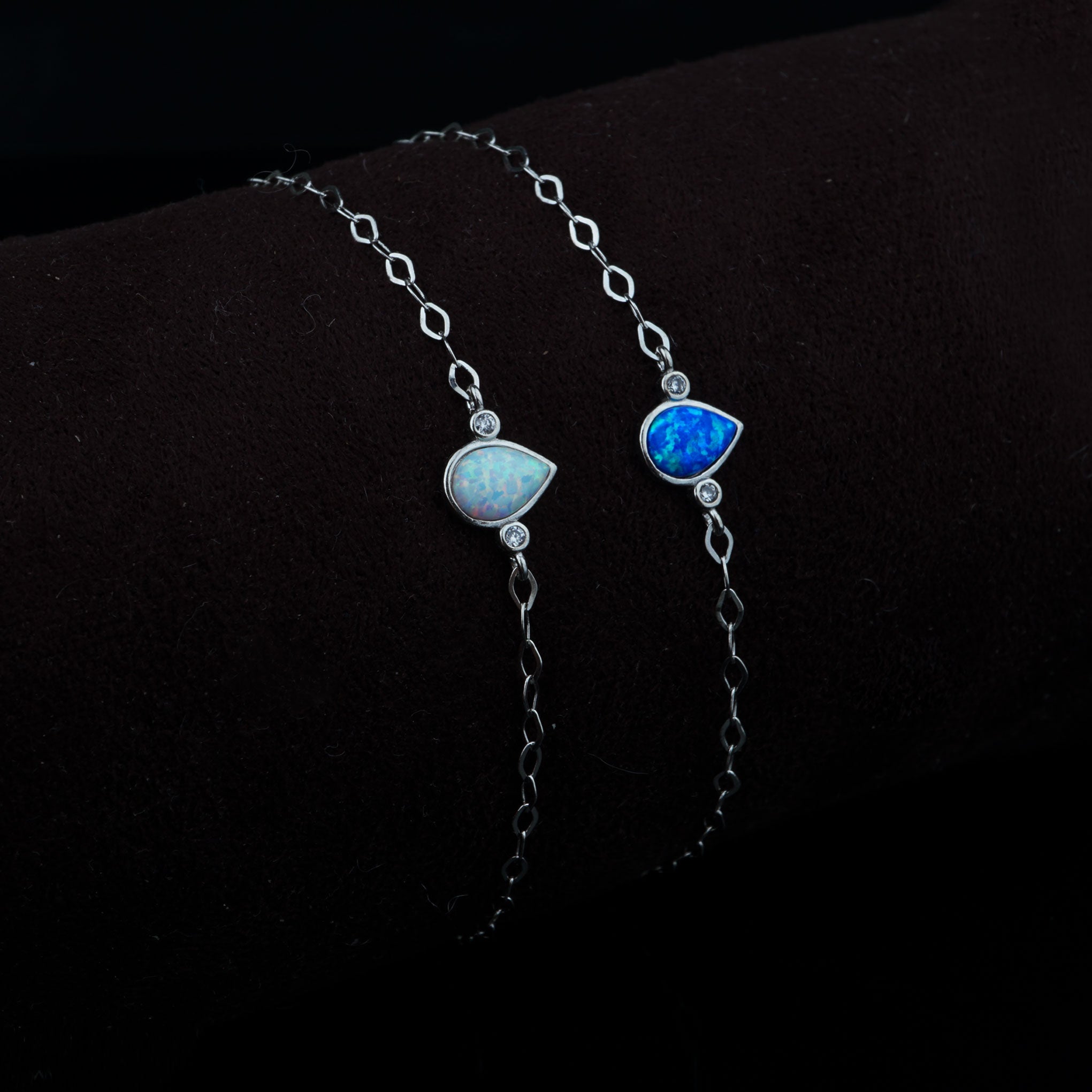 Opal Teardrop Minimalist Bracelet