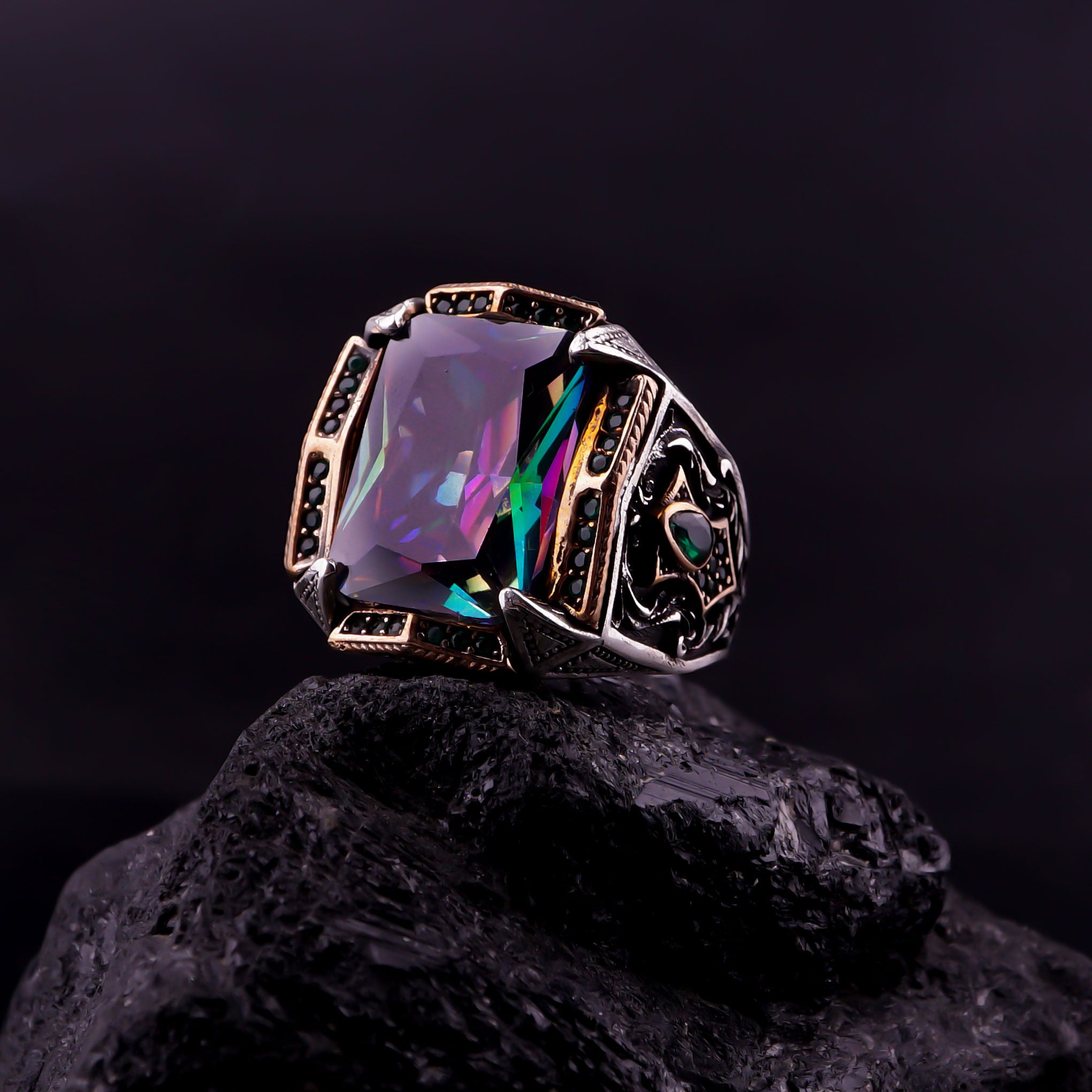 Heavy Mystic Topaz Ring