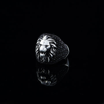 Lion Head Ring Sterling Silver