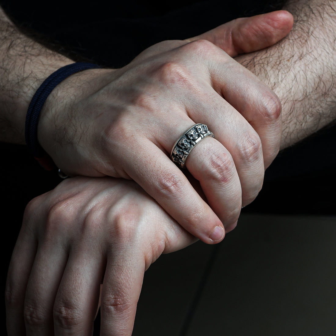 Skull Of The Gangers Ring Bold Edge