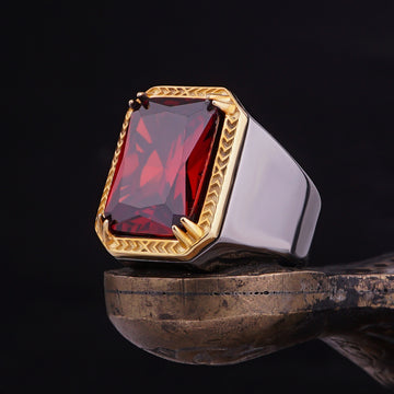 Gold Frame Garnet Classic Radiance