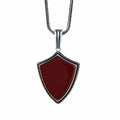 Mens Red Gemstone Necklace