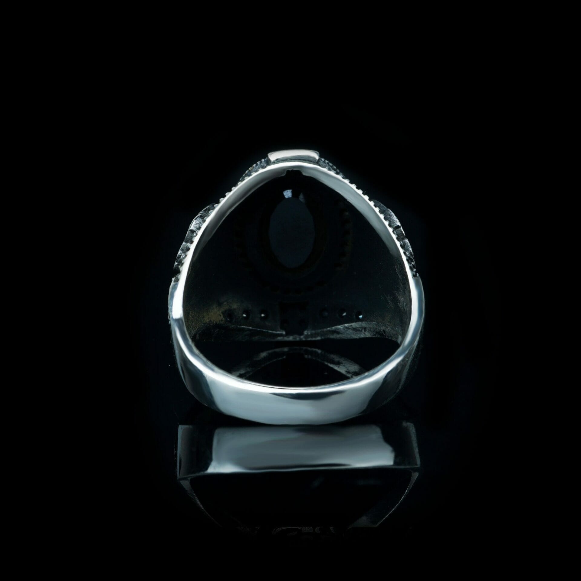 Phoenix Nest Onyx Sterling Silver Ring