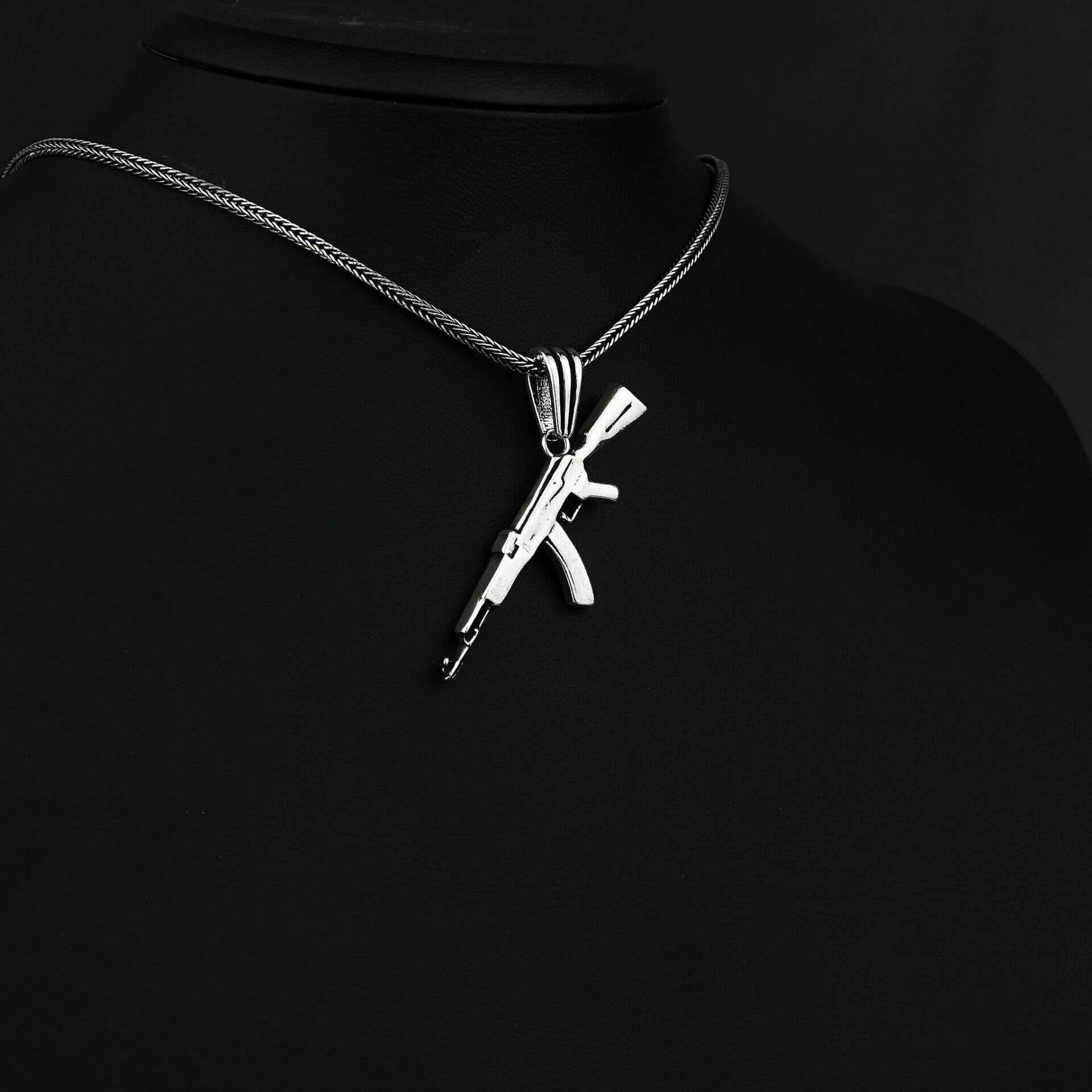 AK47 Necklace Sterling Silver