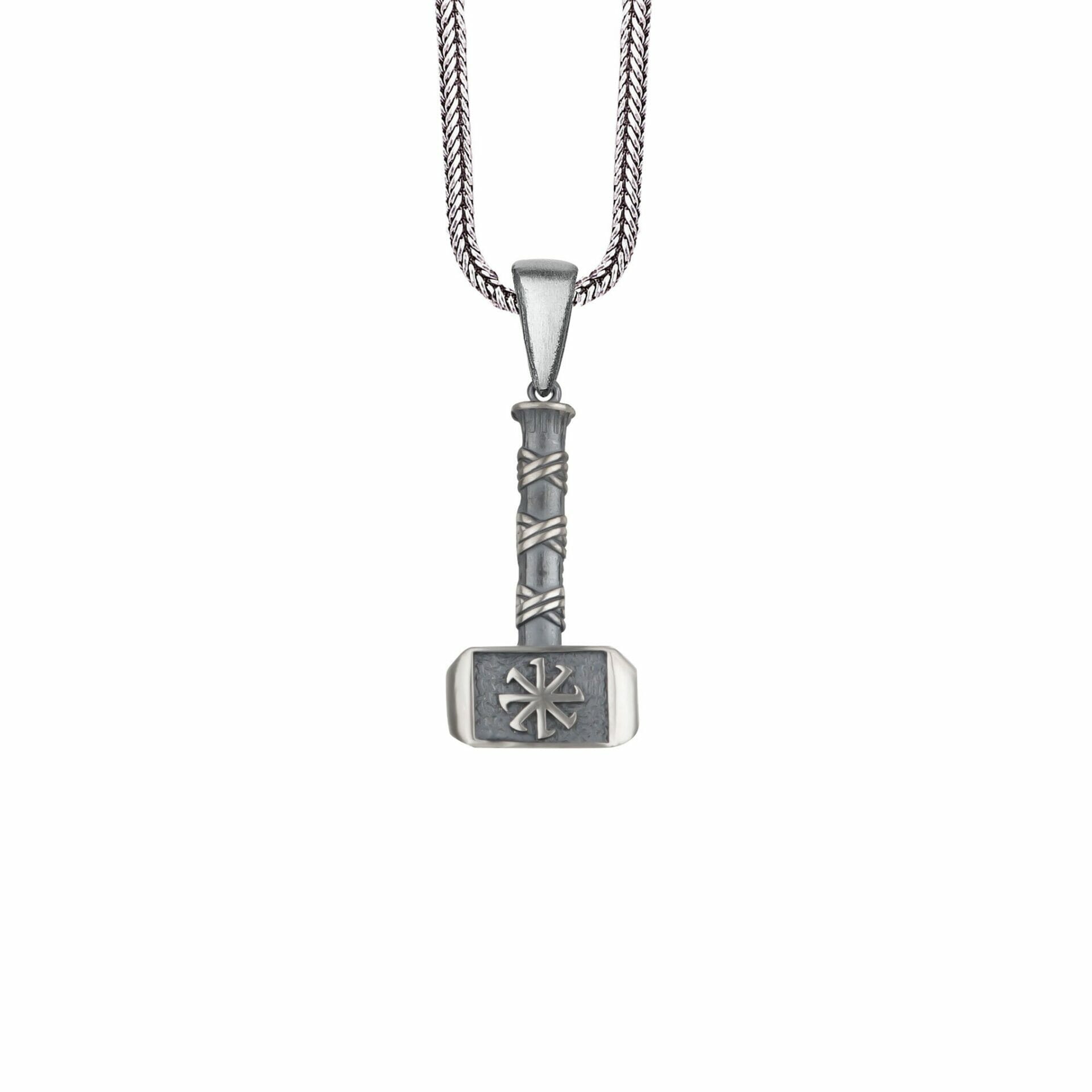 Thors Hammer Necklace Sterling Silver