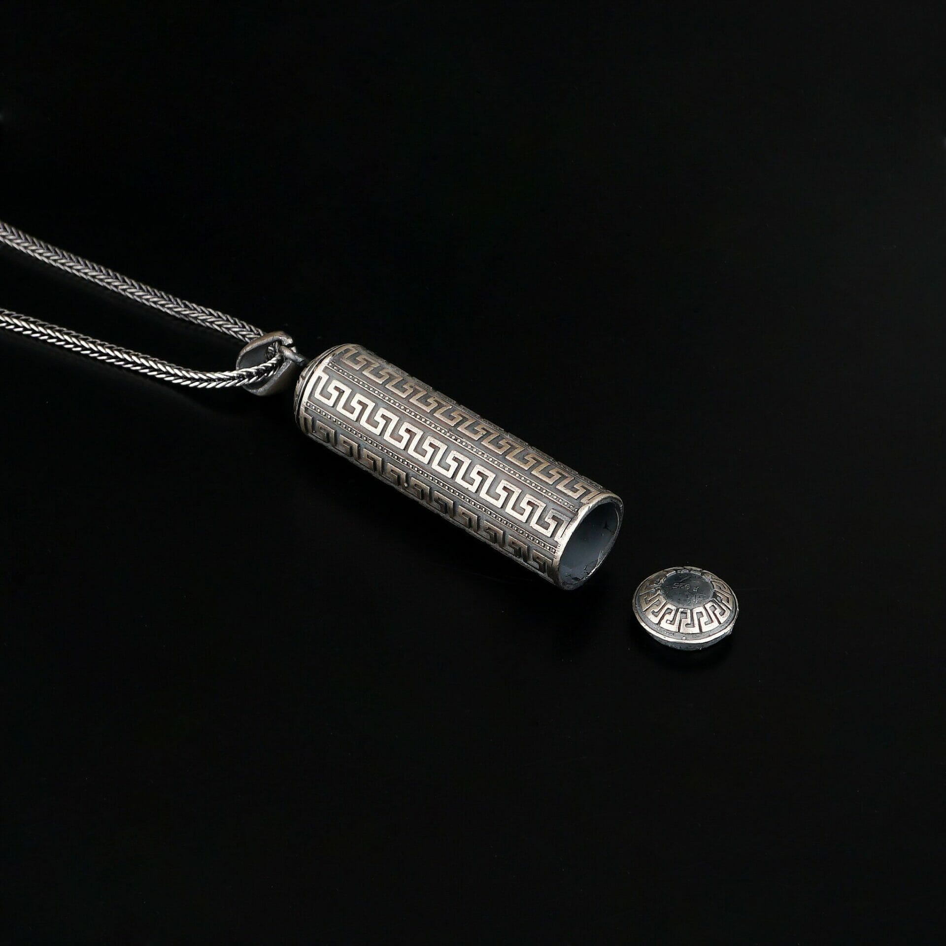 Mens Urn Necklace Sterling Silver