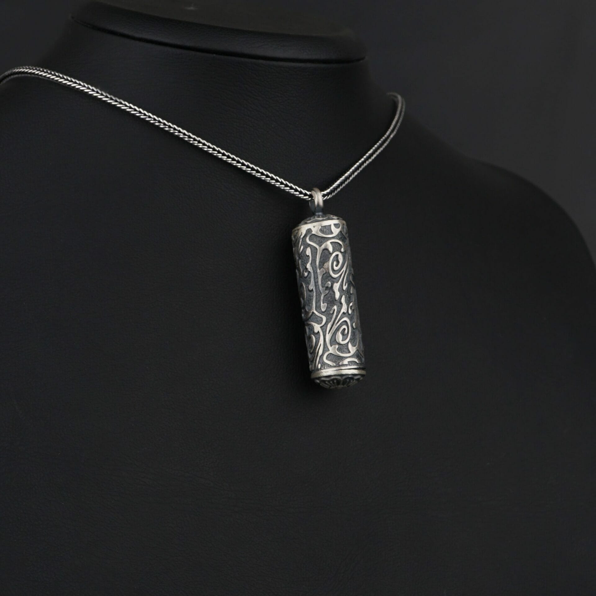 Cremation Urn Necklace Sterling Silver