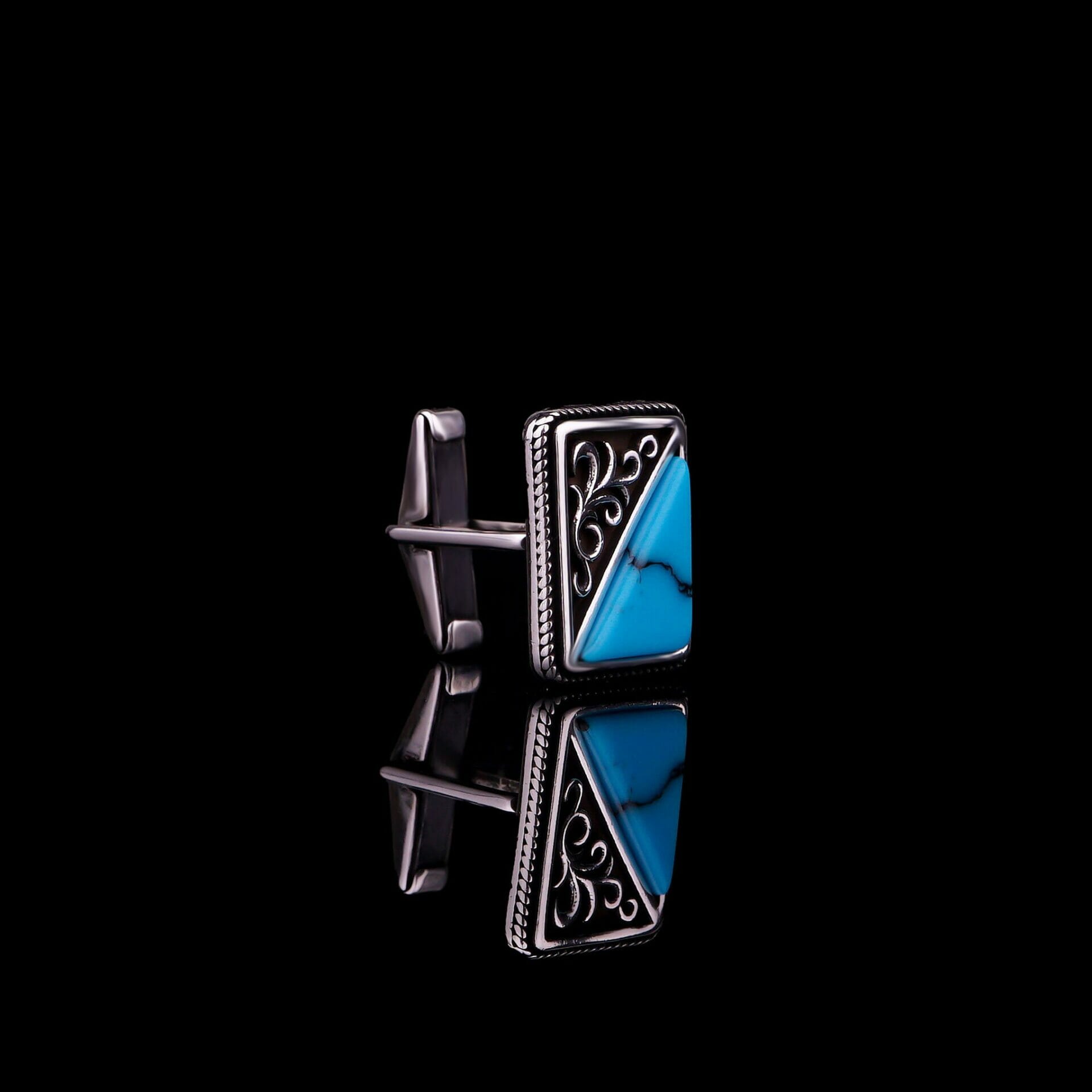 Turquoise Cufflinks Sterling Silver