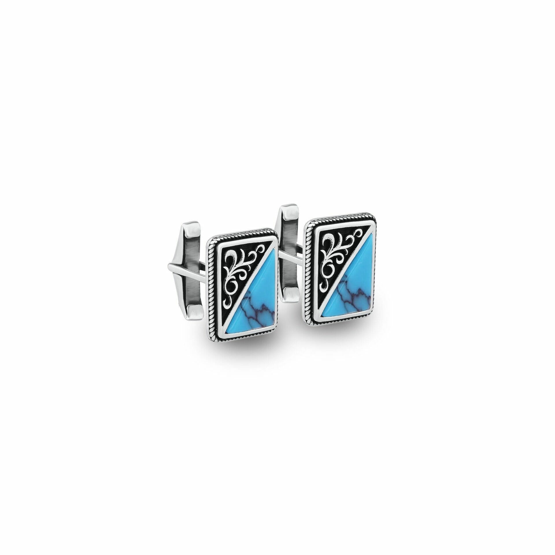 Turquoise Cufflinks Sterling Silver