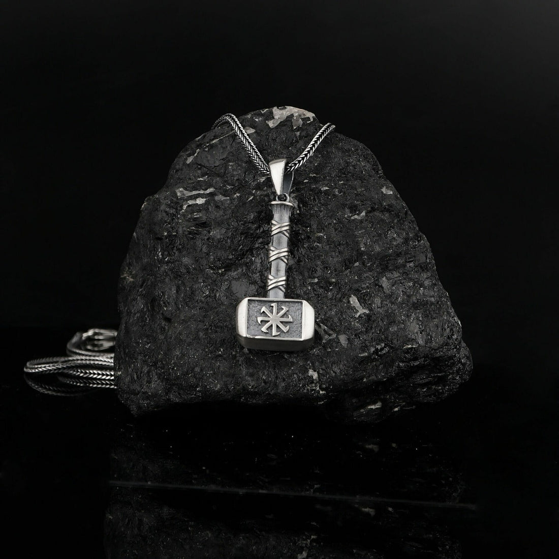 Thors Hammer Necklace Sterling Silver