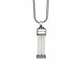 Glass Vial Necklace Sterling Silver