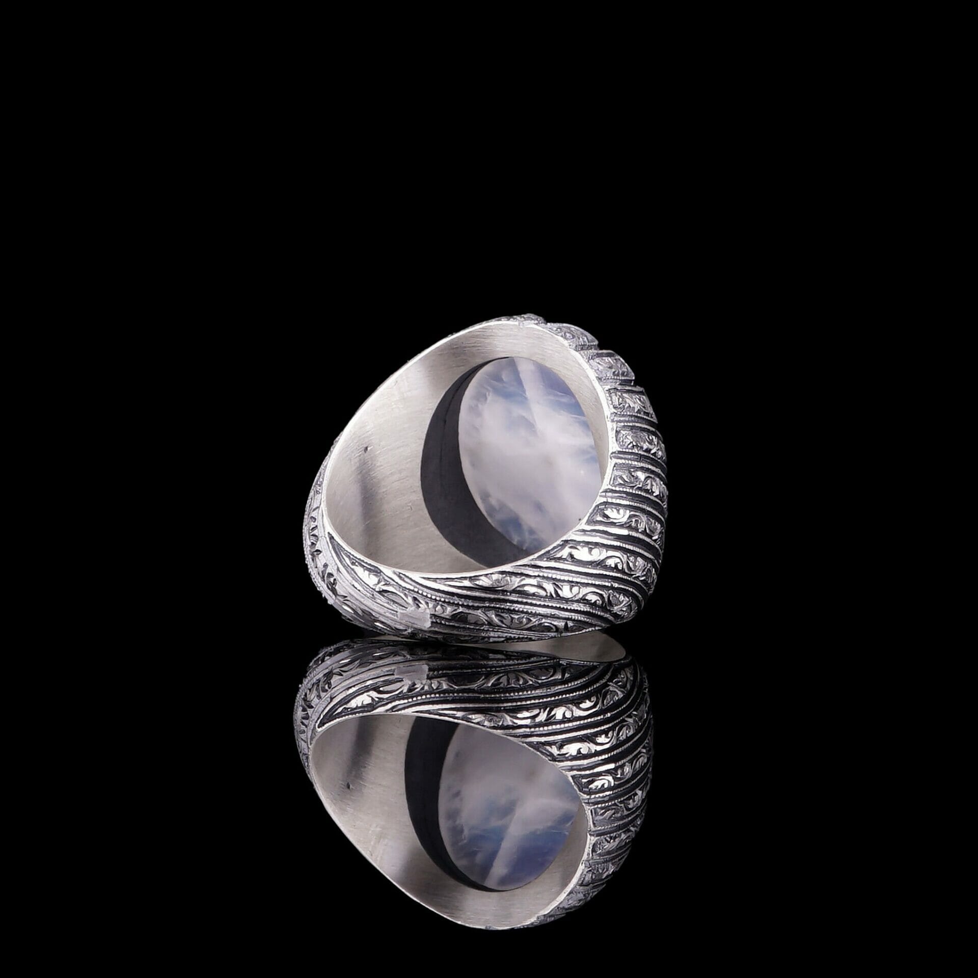 Mens Moonstone Ring