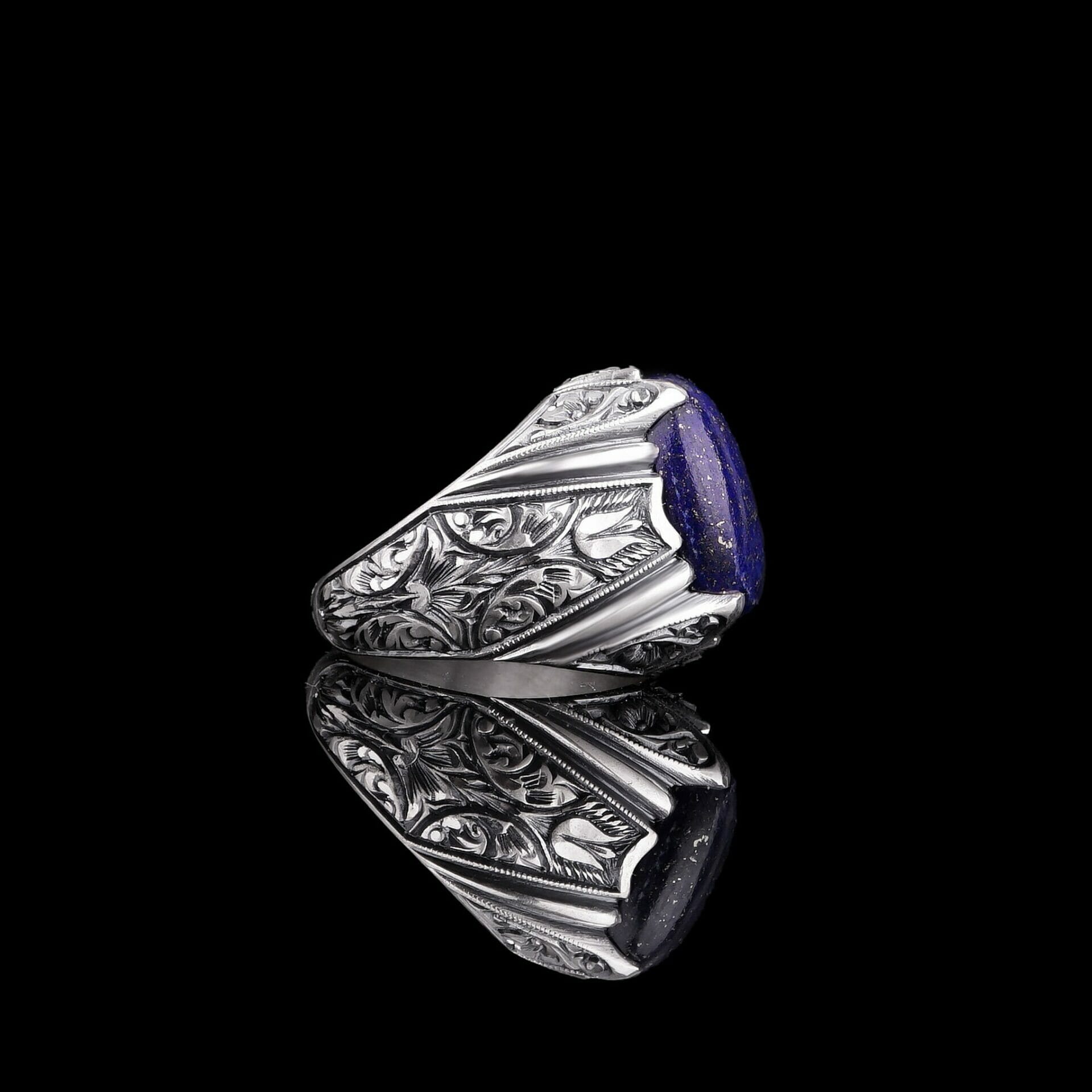 Natural Lapis Ring for Men