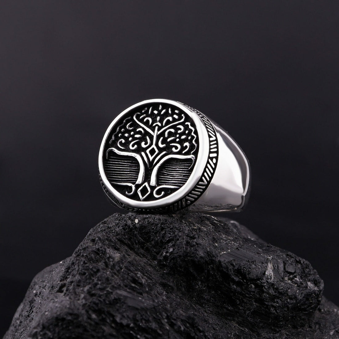 Mens Tree of Life Ring