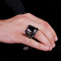 Large Black Gemstone Ring