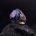 Blue Lapis Lazuli Ring for Men